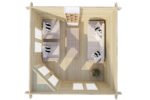 Petit Chalet de Jardin moderne "Fargo C" 12m² | 44mm – Image 5