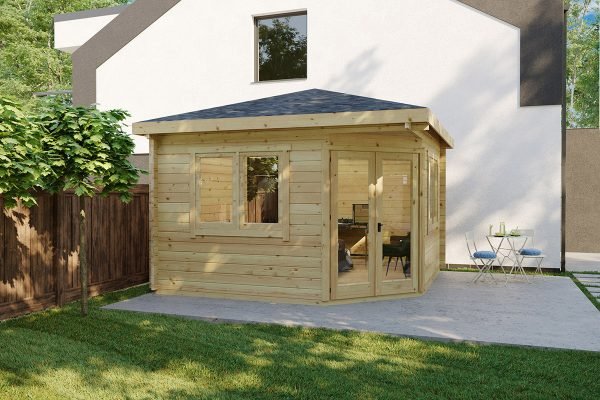 Studio-de-jardin-dangle-Fargo-A-44-mm-12-m2-35-x-35-m-600x400 Studio de jardin à monter soi même « Lucas E » 9m² | 44mm – Image 1