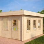 Abri de jardin toit plat « Jacob C » 12m² | 44mm