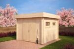 Abri de jardin de rangement toit plat « Lucas F » 9m² | 44mm