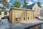Abri de jardin avec auvent « Nora D » 9m² | 44mm – Image 8