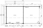 Abri de jardin au sol « Lucas D » avec auvent 9m² | 44mm – Image 5