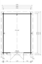 Abri de jardin toit plat « Jacob A » 12m² | 44mm – Image 2