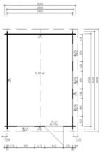 Abri de jardin toit plat « Jacob C » 12m² | 44mm – Image 3