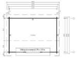 Chalet de jardin toit plat « Jacob E » 12m² | 44mm – Image 3