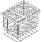 Abri de jardin toit plat « Jacob A » 12m² | 44mm – Image 3