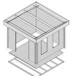 Abri de jardin toit plat « Lucas B » 8,5m² | 44mm – Image 8