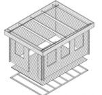 Abri de jardin toit plat « Jacob C » 12m² | 44mm – Image 4