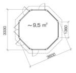 Pavillon de jardin kiosque octogonal « Katrin » 9,5m² | 25mm – Image 2