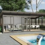 Pool house bois veranda en kit « Elias XL » 10m² | 21mm