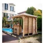 Pool House Blueterm en bois 12.32 m² - 2 parois ventelles et 2 comptoirs, Pose Sans – Image 8