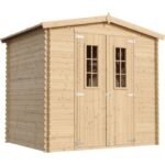 Timbela – Abri de jardin en bois 4,33 m² – Dimensions L236 x l226 x H218 cm – Toit en contreplaqué résistant à l'eau – M369C