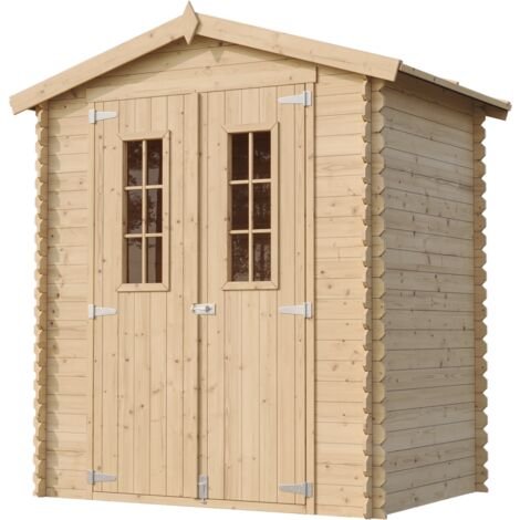 142177554_2 Timbela – Abri de jardin en bois 1,98 m² – Dimensions L196 x l136 x H218 cm – Toit en contreplaqué résistant à l'eau – M367C – Image 1