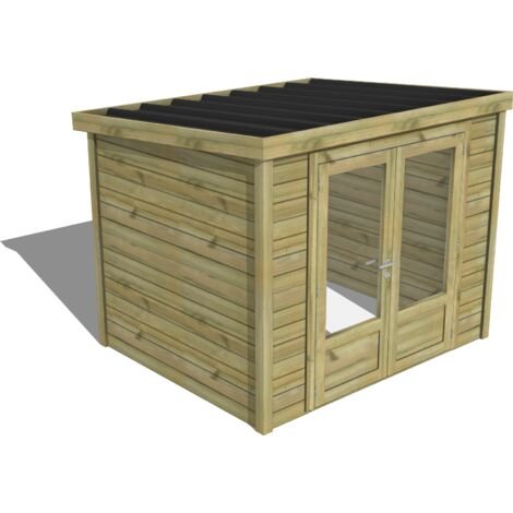 144296880_1 ABRI DE JARDIN bois traité 27mm, Essentiel, 2,6x2,1m, 6m2 – Image 1