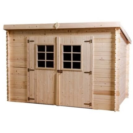 Habrita - Abri emboîté 20 mm en sapin massif sans plancher surface ext. 6,22m2 - CH3019.02N