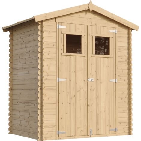 26985090_1 Timbela – Abri de jardin en bois M367 – Dimensions extérieures L196 x l136 cm – Surface 1,98 m² – Toit imperméable – Fenêtres en plexiglas - I196xL136xH218 – Image 1