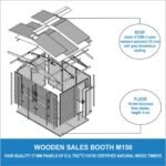 Grand stand de vendeur TIMBELA M150 - Avec comptoir 6 m2 - Deux fenêtres - Extérieures - Dimensions H232x336x263 cm – Image 8