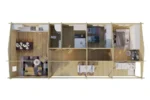 Chalet en bois habitable 3 chambres « Holiday C Max » | 16 x 7 m – Image 3