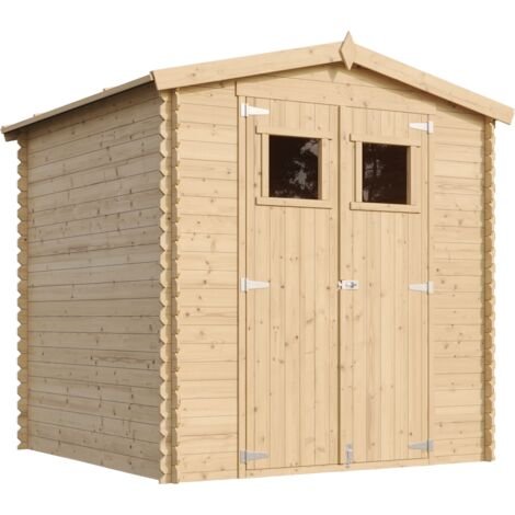 30525208_1 Timbela – Abri de jardin bois 3,53 m² – Dimensions L216 x l206 x H218 cm – Toit en contreplaqué résistant à l'eau – M343 - I216xL206xH218 – Image 1