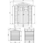 Timbela – Abri de jardin bois 3,53 m² – Dimensions L216 x l206 x H218 cm – Toit en contreplaqué résistant à l'eau – M343 - I216xL206xH218 – Image 5