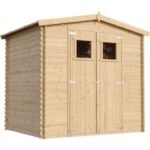 Timbela – Abri de jardin bois 4,33 m² en pin nordique – Dimensions L236 x l226 x H218 cm – Toit en contreplaqué résistant à l'eau – M369 - I236xL226xH218 – Image 2