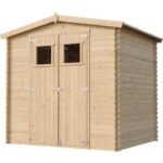 Timbela – Abri de jardin bois 4,33 m² en pin nordique – Dimensions L236 x l226 x H218 cm – Toit en contreplaqué résistant à l'eau – M369 - I236xL226xH218