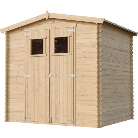 30525254_2 Timbela – Abri de jardin bois 4,33 m² en pin nordique – Dimensions L236 x l226 x H218 cm – Toit en contreplaqué résistant à l'eau – M369 - I236xL226xH218 – Image 1