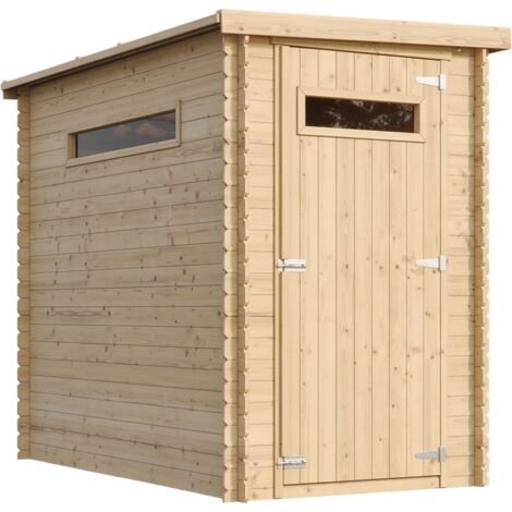60288909_1 Timbela – Abri de jardin en bois M306A – Dimensions l239xL144xH198 cm – Surface 2,63 m² – Toit imperméable avec fenêtres en plexiglas – Image 1