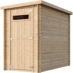 Timbela – Abri de jardin en bois M306A – Dimensions l239xL144xH198 cm – Surface 2,63 m² – Toit imperméable avec fenêtres en plexiglas – Image 5