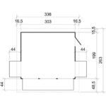 Timbela – Abri de jardin en bois 6m² – M150B – Dimensions 263x336x232 cm – Pin nordique – Toit en tôle ondulée – Porte verrouillable - H232x336x263 – Image 5