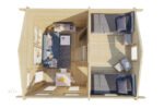 Chalet bois avec mezzanine sans permis « Bruno 1 » | 5 x 4 m – Image 2