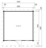 Cabane en bois « Aruba » | 4 x 4 m – Image 3