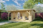 Chalet de jardin avec auvent « Costa A » | 5 x 5 m – Image 9