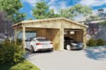 Carport garage 2 voitures « Hansa Deluxe G » | 6 x 7 m