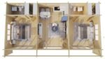 Maison en bois toit plat « Holiday S1 » | 12 x 6 m – Image 2