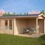 Abri de jardin avec terrasse « Nora D » | 6 x 3 m