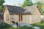 Chalet en bois habitable avec mezzanine « Holiday Q » | 8 x 7 m