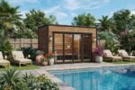 Sauna de jardin moderne « Aurland » | 4 x 2 m