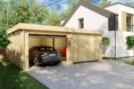 Carport garage fermé double « Hansa Deluxe F » | 6 x 7 m