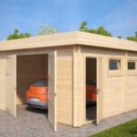 Garage en bois toit plat « Hansa D » | 5 x 6 m