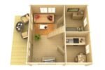Bungalow bois avec mezzanine « Stockholm A » | 5 x 5 m – Image 3
