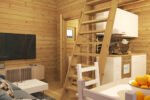 Chalet bois avec mezzanine sans permis « Bruno 1 » | 5 x 4 m – Image 6