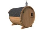 Petit sauna tonneau avec auvent | 3 x 2 m – Image 5
