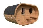 Petit sauna ovale extérieur | 4 x 2 m – Image 6