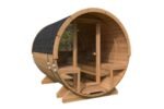 Sauna tonneau extérieur avec auvent | 3 x 2 m – Image 5