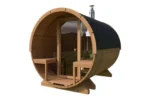 Sauna tonneau extérieur avec auvent | 3 x 2 m – Image 7