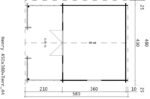 Bungalow bois avec auvent et terrasse « Henry » | 6 x 4 m – Image 8