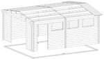 Abri pour voiture en bois « Hansa B » | 5 x 6 m – Image 4