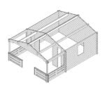 Bungalow bois avec auvent et terrasse « Henry » | 6 x 4 m – Image 7