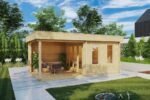 Abri de jardin avec auvent « Lucas E » | 6 x 3 m